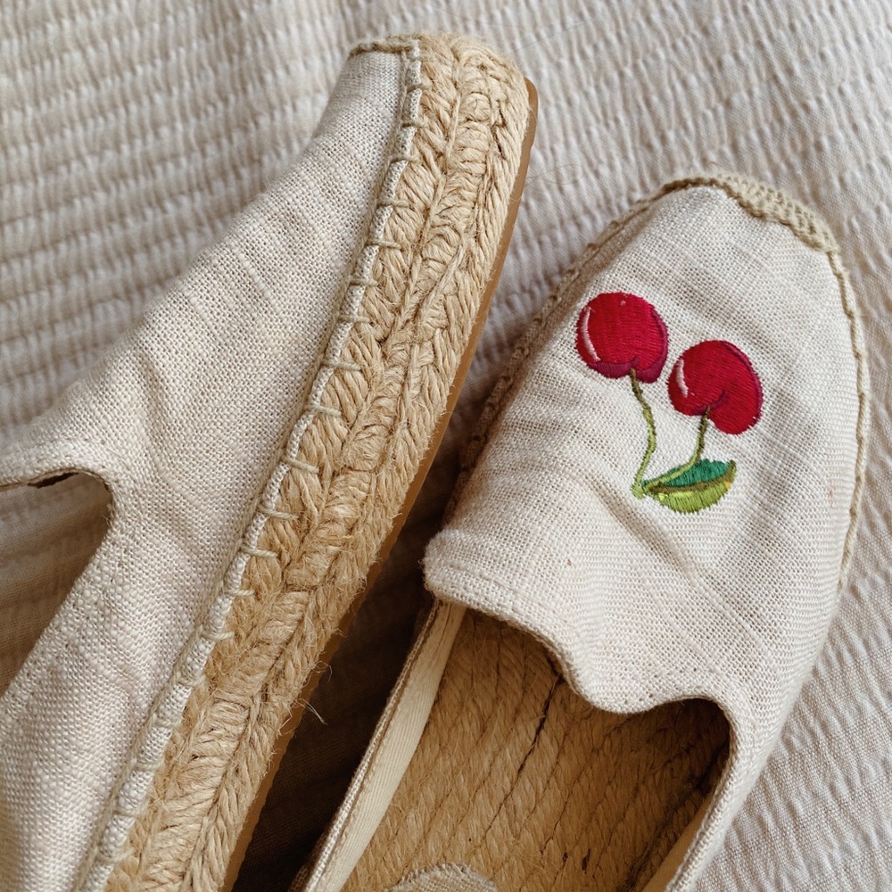 Soludos platform espadrilles, cherry